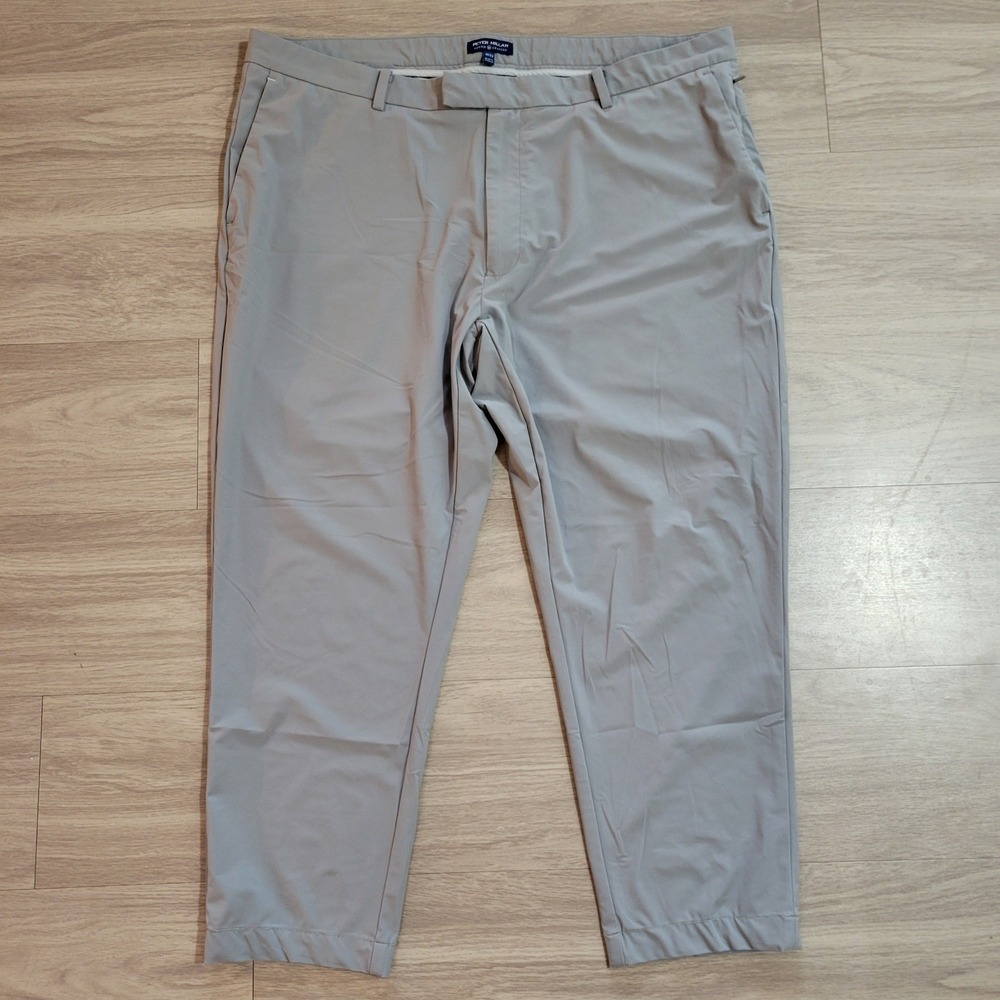 Peter Millar Crown Crafted Mens Grey Performance Golf Pants 40x26 Tailored Fit